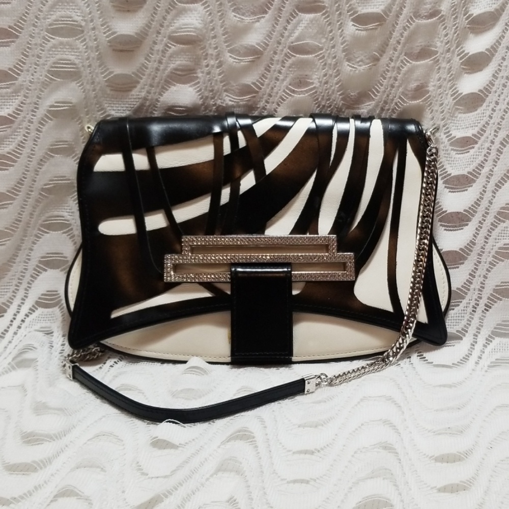 Swarovski clutch hand bag  with chain